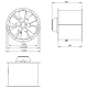 Dimensiuni ventilator de tubulatura 450 mm Ruck AL 450 D2 01