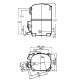 Dimensiuni compresor frigorific AG4573P-TZ Tecumseh