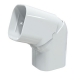 Curba 90-135° canal mascare alb 62mm, CPS60-N11121111