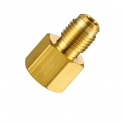 Adaptor butelie R32 cu filet pe stanga 1/4"SAE F x 1/4"SAE M