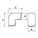 Dimensiuni curba unghi exterior canal mascare alb 62 mm