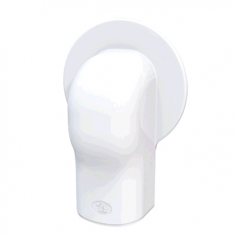 Flansa rotunda pentru canal mascare alb 62 mm