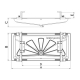 Dimensiuni tava condens 1050x400 mm, cu rezistenta de degivrare 3 m