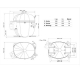 Dimensiuni compresor frigorific NT2180U Embraco