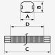 Dimensiuni canal mascare alb flexibil interior/exterior MF62-11106041